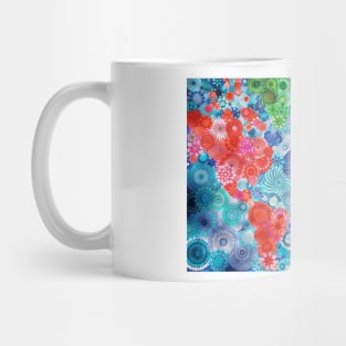 Spirograph World Map: a Patterned Spirograph Collage Mug